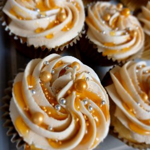 Peanut Butter and Syrup Cupcakes